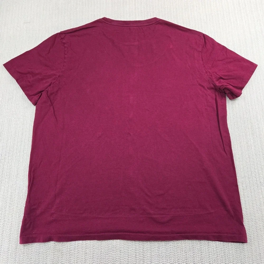 Polo Ralph Lauren Shirt Mens Extra Large Maroon Red Short Sleeve Green Pony Logo